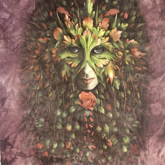 The Mountain Floral Masquerade Mask Tee Shirt Size Small. Vintage. Joun … - Picture 5 of 6